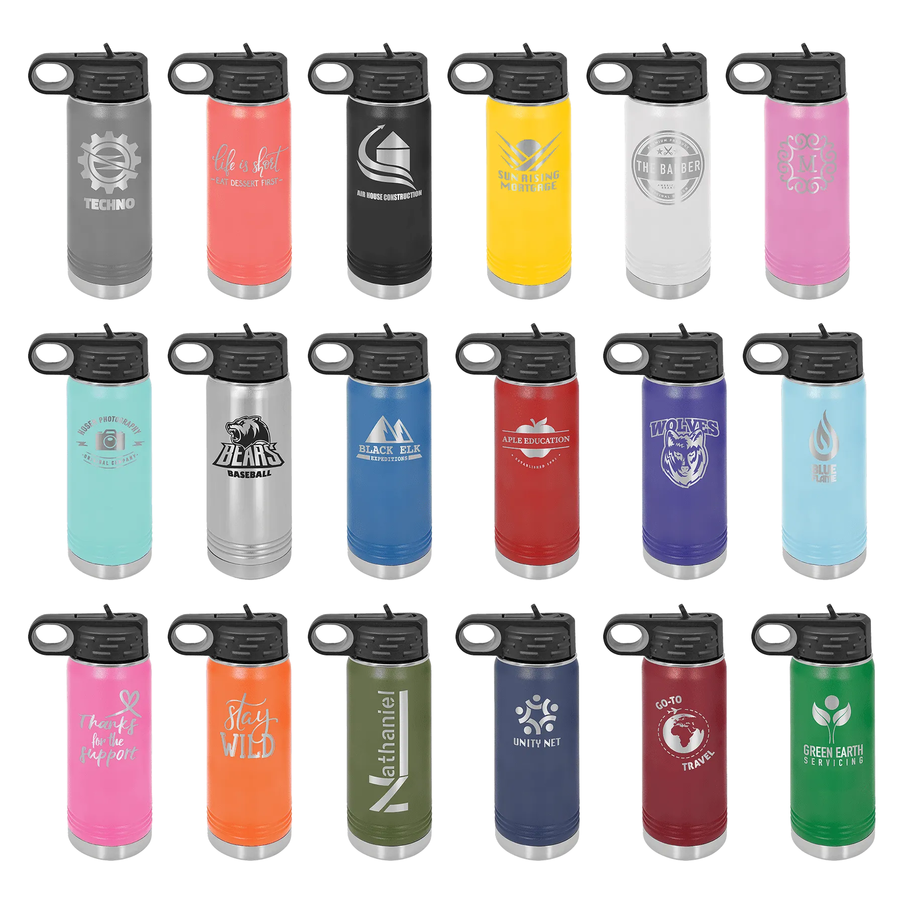 20oz Royal Blue Water Bottles