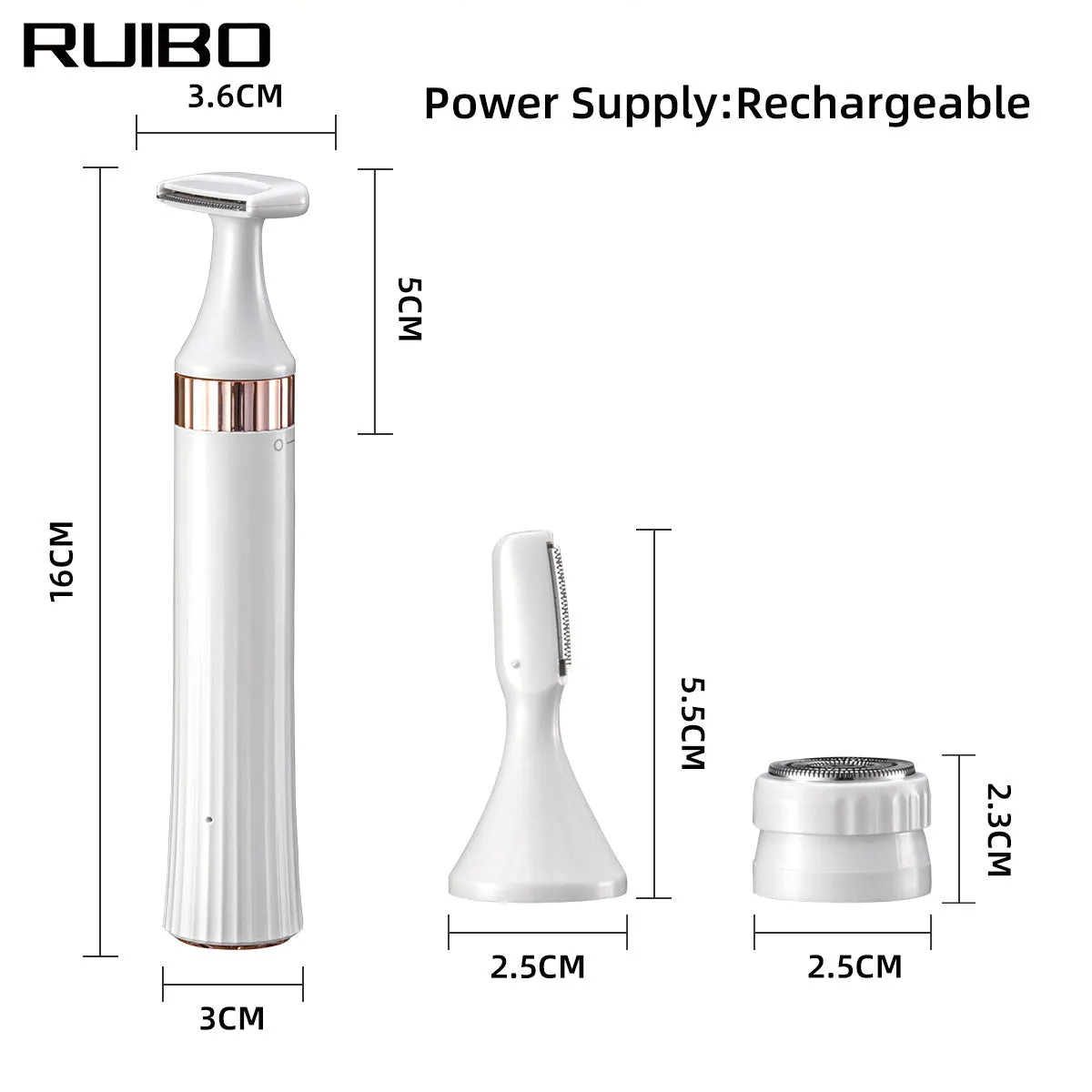 3-in-1 Electric Hair Removal Trimmer | Rechargeable Grooming Kit | Multi-Purpose Shaving & Trimming