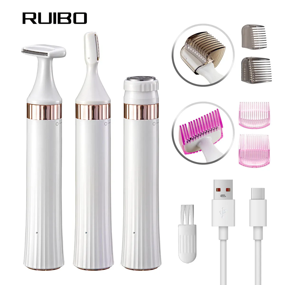 3-in-1 Electric Hair Removal Trimmer | Rechargeable Grooming Kit | Multi-Purpose Shaving & Trimming