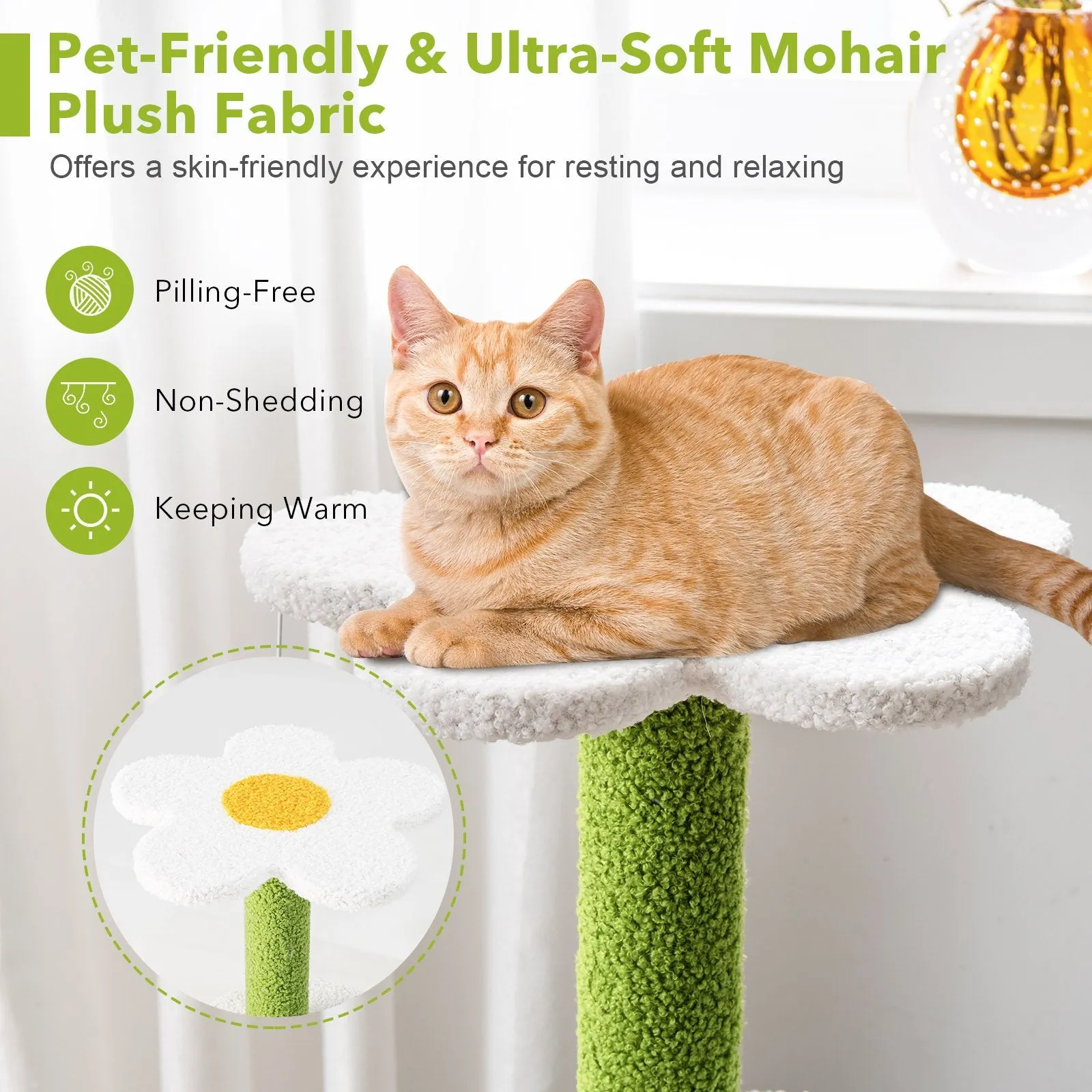 4-Tier Modern Cat Tree Tower for Indoor Cats-Blue