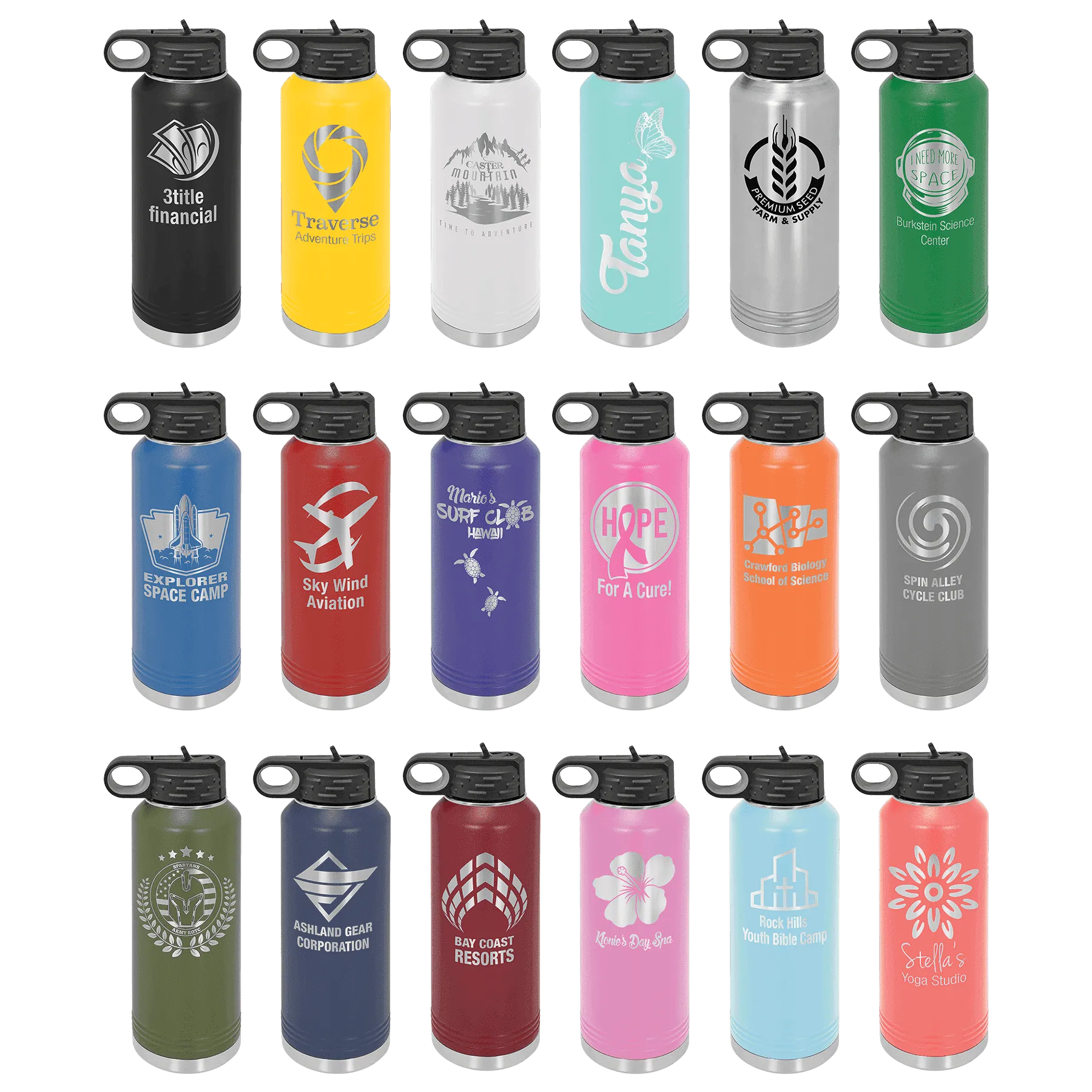 40oz Maroon Water Bottles