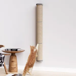 40" Wall Mounted Cat Scratcher, Sisal Scratching PostFurniture for Indoor Cats, Tall and Sturdy Cat Climbing Pole for Large Cats