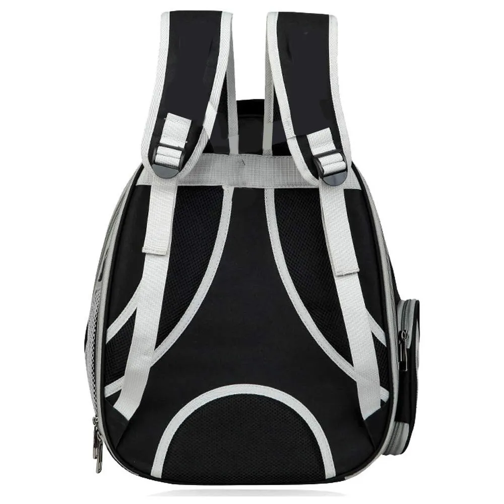 (41x36cm) Cat Bubble Backpack Pet Travel Carry Bag Expandable Carry Bag - Black