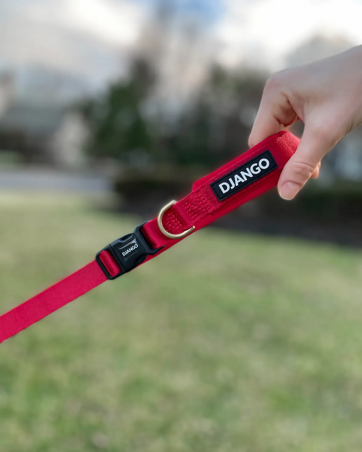 Adjustable Hands-Free Adventure Dog Leash - Crimson Red