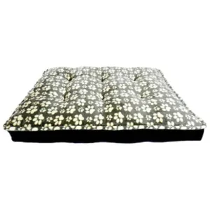 Arlee OrthoLux Bella Orthopedic Mattress Linear Paws Charcoal/Black 32 x 24 x 6 Inch