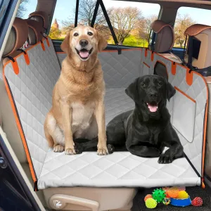 Back Seat Extender for Dogs, Large Space for Comfort, Dog Car Seat Cover Hard Bottom Under 400lbs, Sturdy & Waterproof Dog Hammock for Cars, SUVs, Trucks