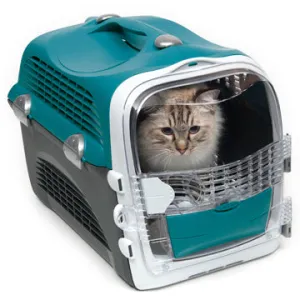 Catit Cabrio Carrier - Turquoise - 51 L x 33 W x 35 H cm (20 x 13 x 13.75 in)