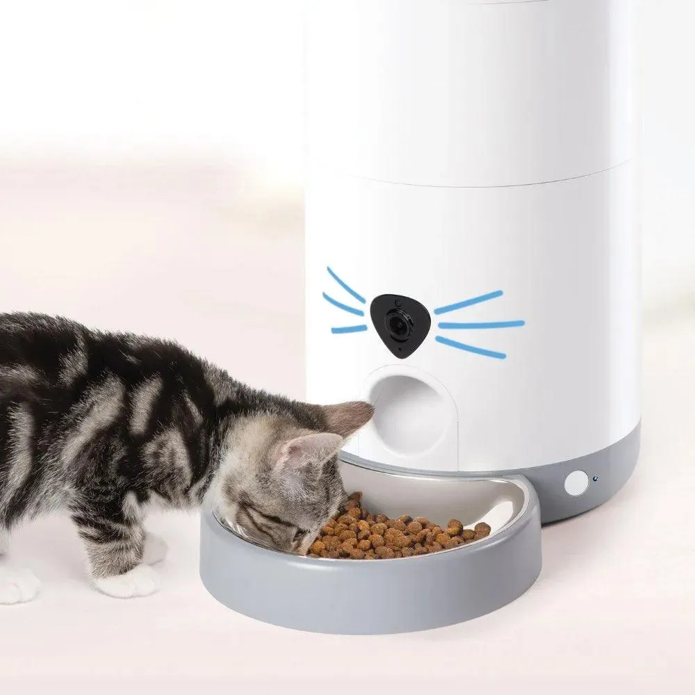 Catit Pixi cat automatic feeder version 2.0 with visual camera, intelligent timing and quantitative remote pet feeding machine, large capacity 1.2kg