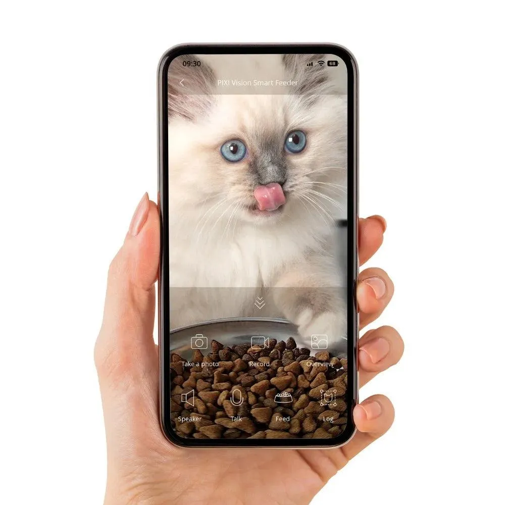Catit Pixi cat automatic feeder version 2.0 with visual camera, intelligent timing and quantitative remote pet feeding machine, large capacity 1.2kg