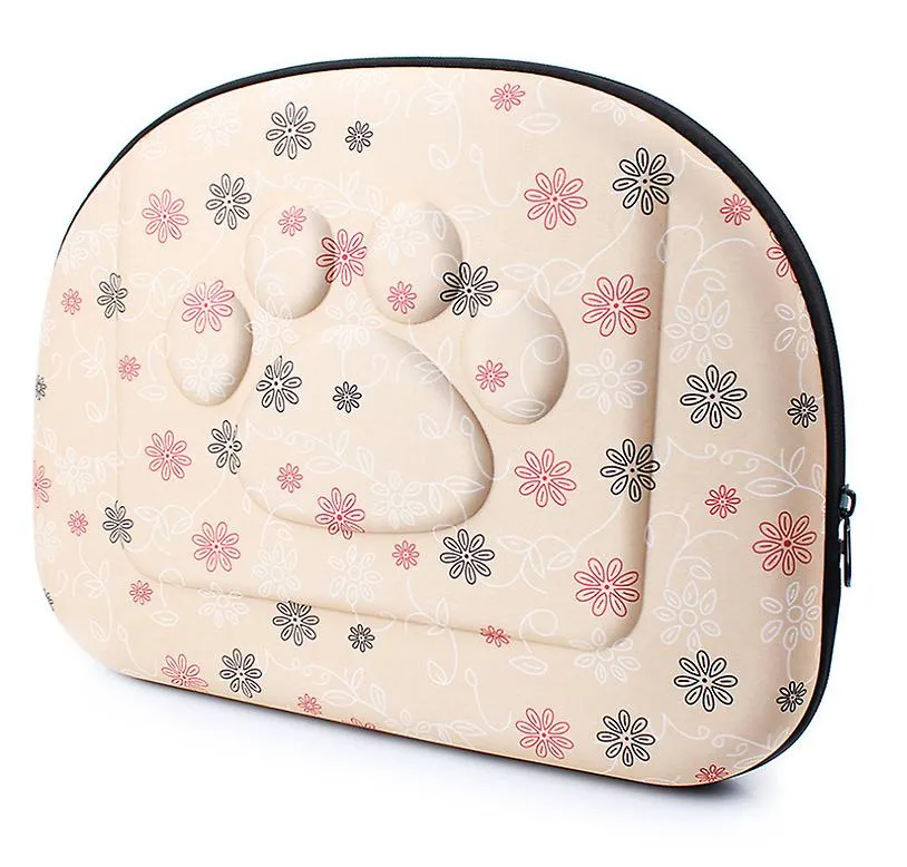 champagne Outdoor Portable Pet Breathable Shoulder Bag, Folding Travel cat Backpack AZ16641