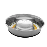 Dogit Stainless Steel Non-Skid Slow Feed Dog Bowl - 900 ml (30.5 fl.oz.)