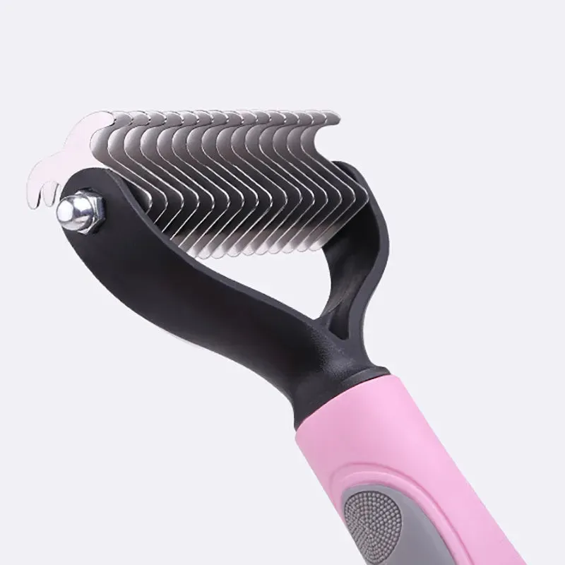 Double-Sided Pet Grooming Brush Tool