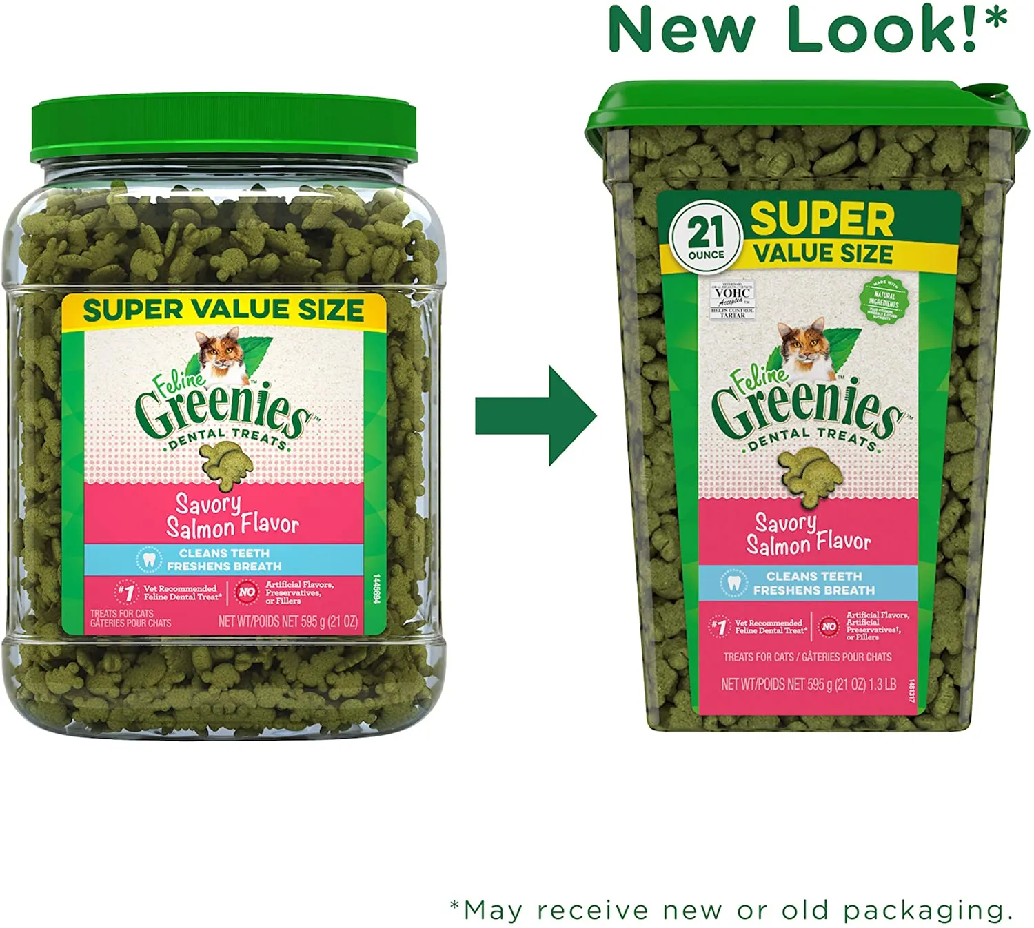 Greenies Feline Salmon Dental Cat Treats - 21 oz