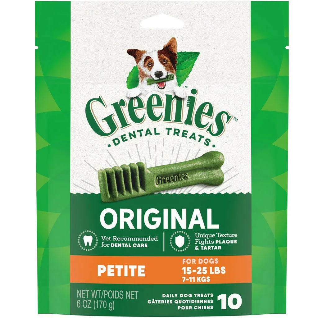 Greenies Original Dental Chews for Dogs, Treat-Pak, Petite