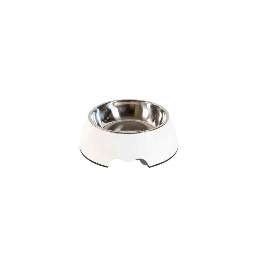 Houndztooth Chic White Bowl