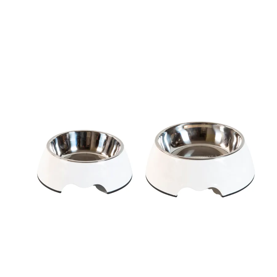 Houndztooth Chic White Bowl