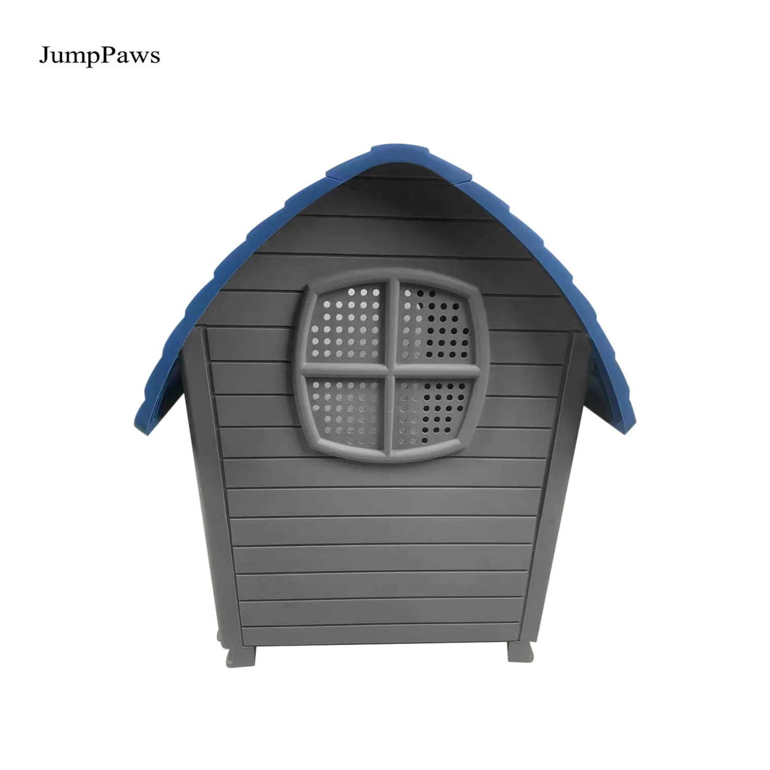 JumpPaws Nesting Boxes for Household Pets, Plastic Dog House for Small Medium Dogs, Grey, 30"D x 24"W x 26"H