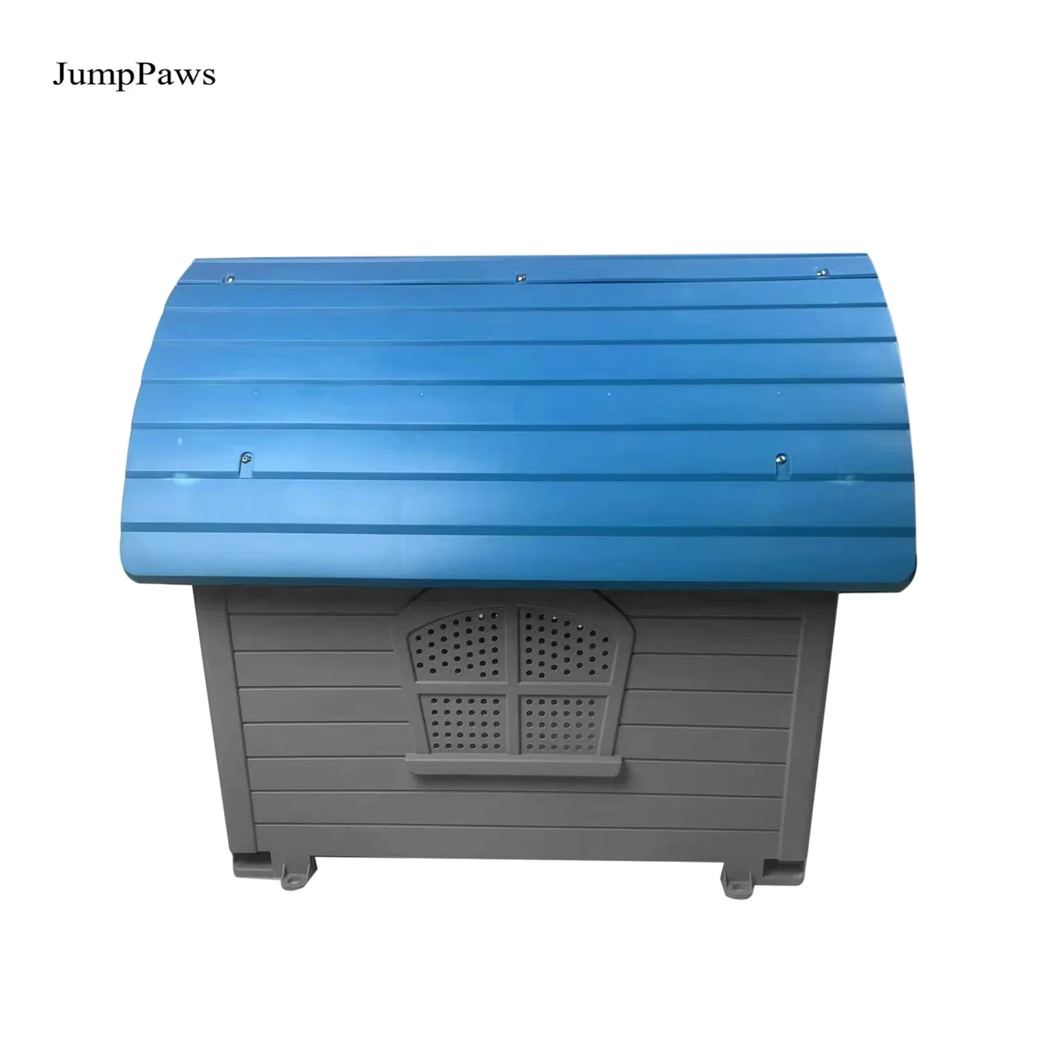 JumpPaws Nesting Boxes for Household Pets, Plastic Dog House for Small Medium Dogs, Grey, 30"D x 24"W x 26"H