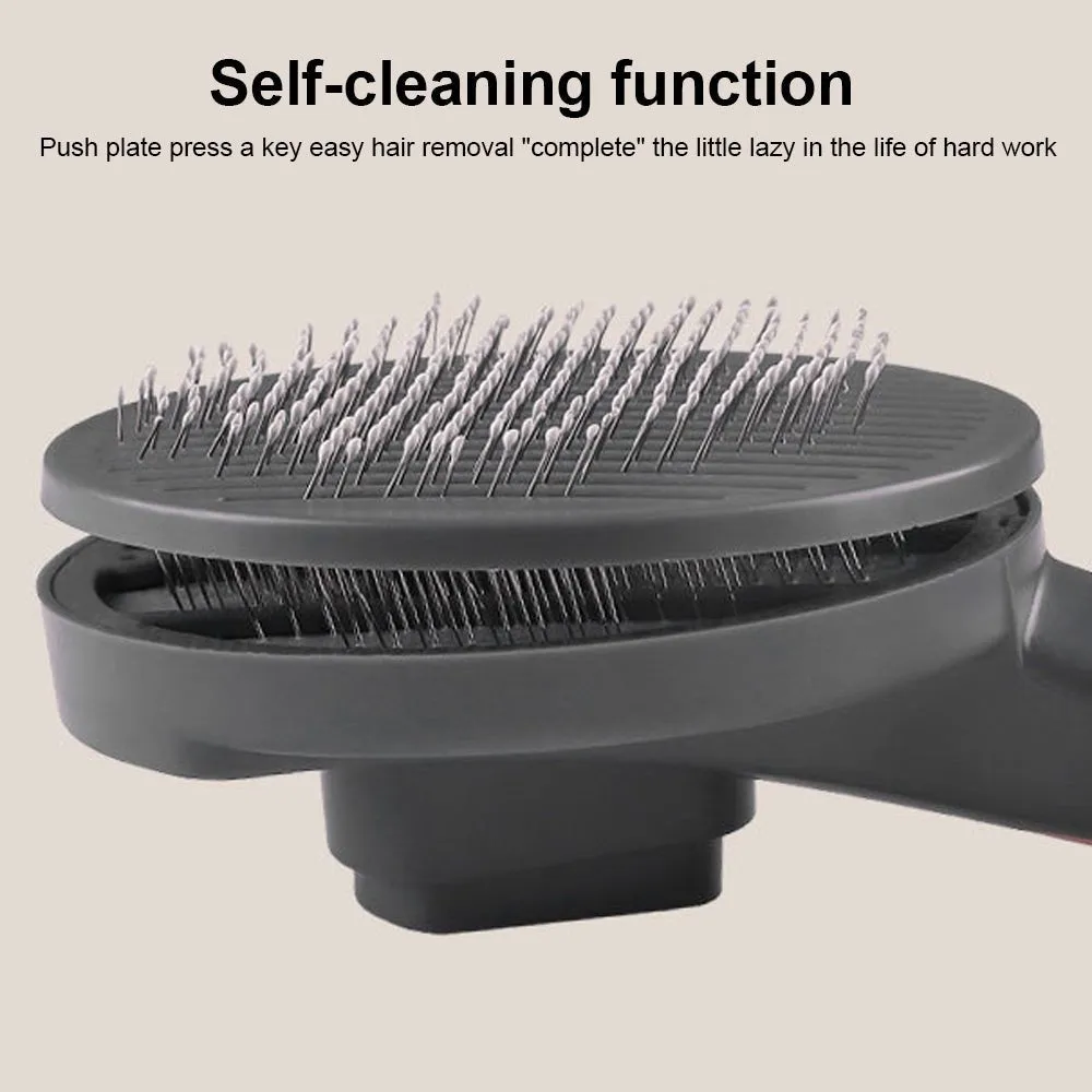 Magic Self Cleaning Cat Brush with Release Button for Long or Short Hair Cats