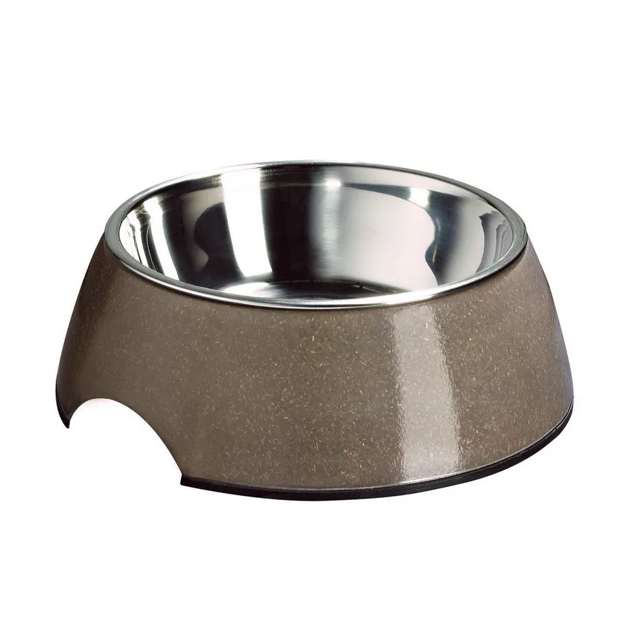Melamine Bamboo Dog Bowl - Coffee