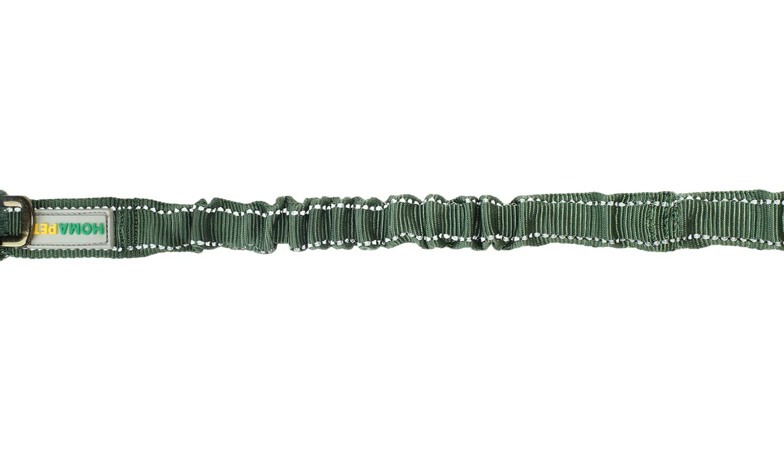 Olive Green Nylon Adjustable Bungee Dog Leash