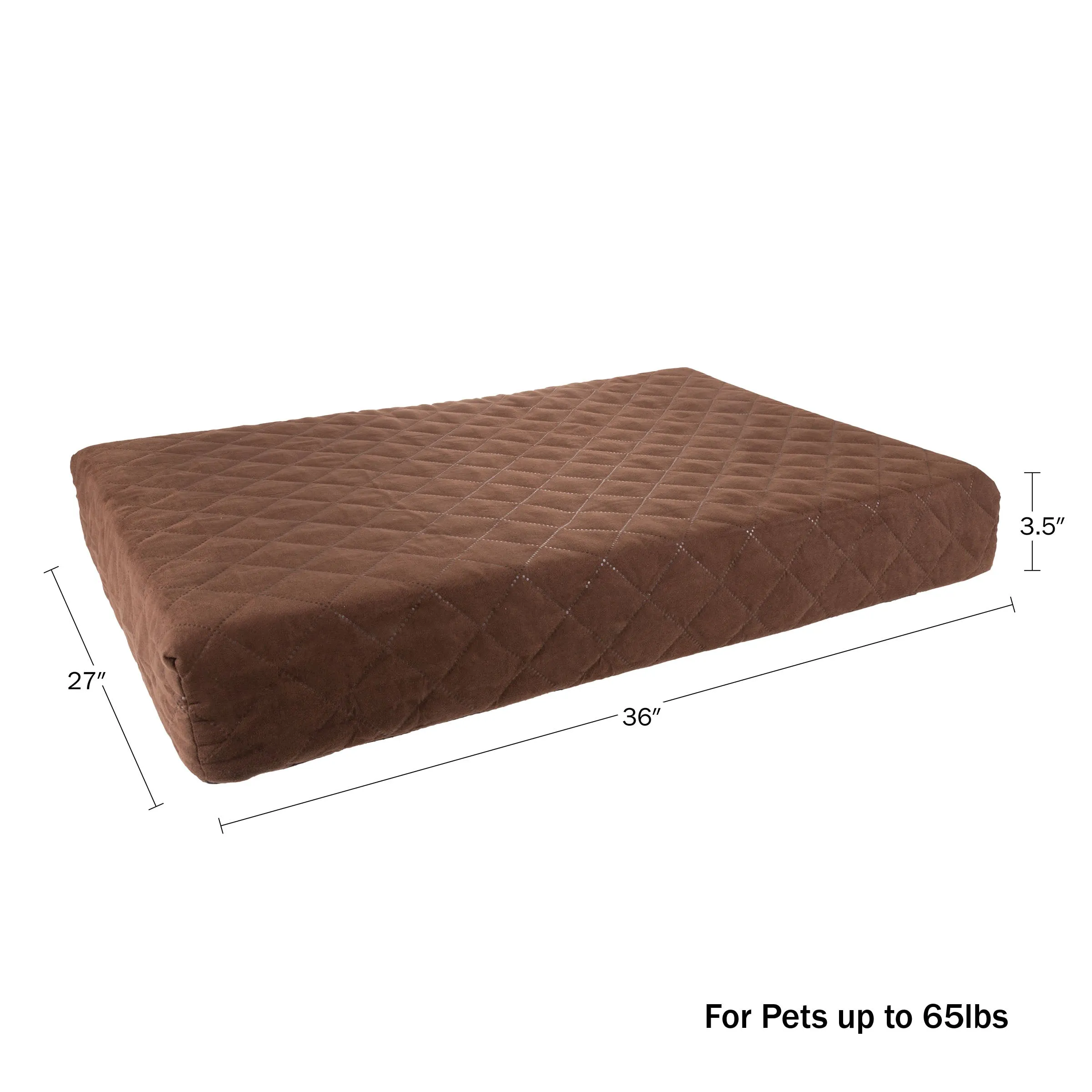 PETMAKER 36in Water-Resistant Dog Bed, Brown