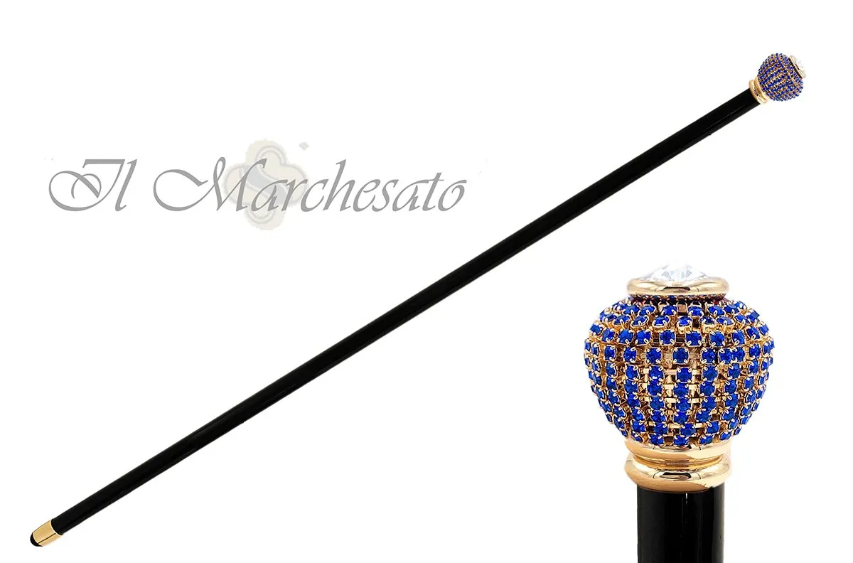 Sapphire Crystal Walking Cane