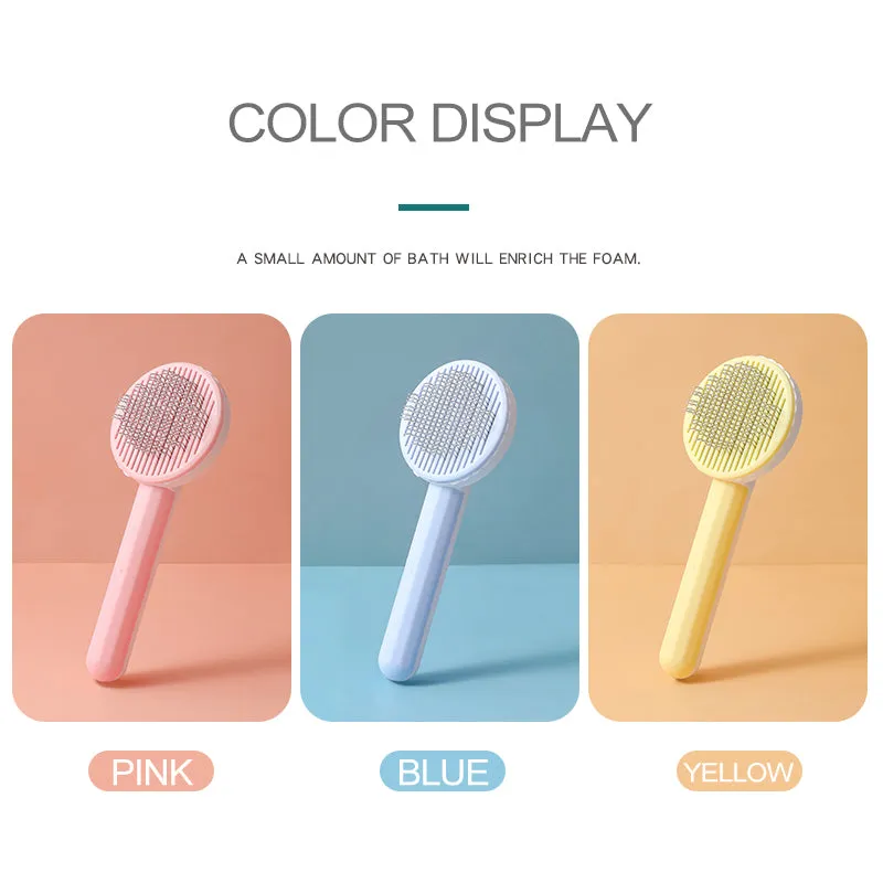 Self Cleaning Cat Brush - Pet Grooming Tool - Cat Accessories