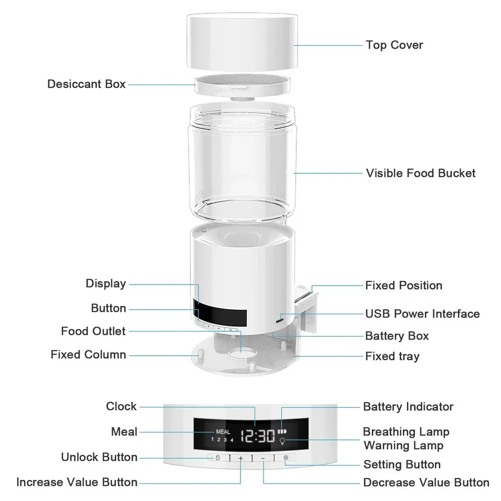 Shyfish Digital Automatic Fish Feeder – Aquarium Food Timer