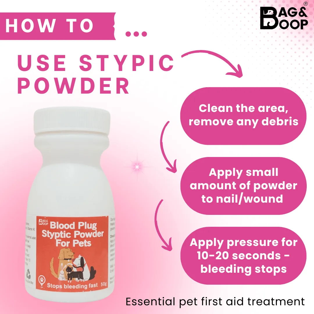 Styptic Powder - Stops Bleeding Fast | Nail trimming & Grooming accidents - 50g