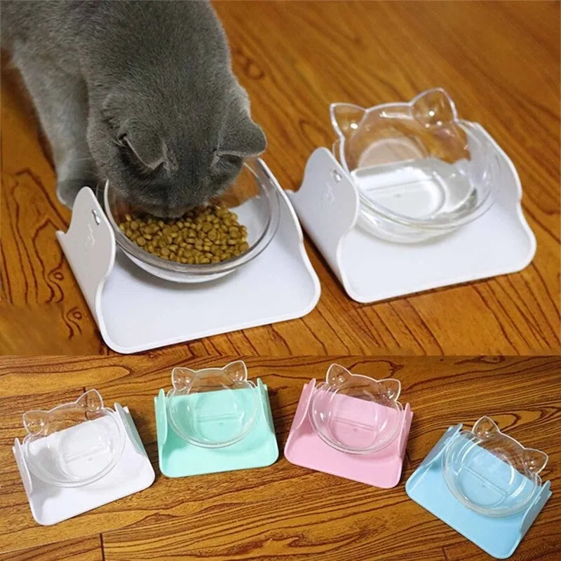 Tilted Raised Food Bowl