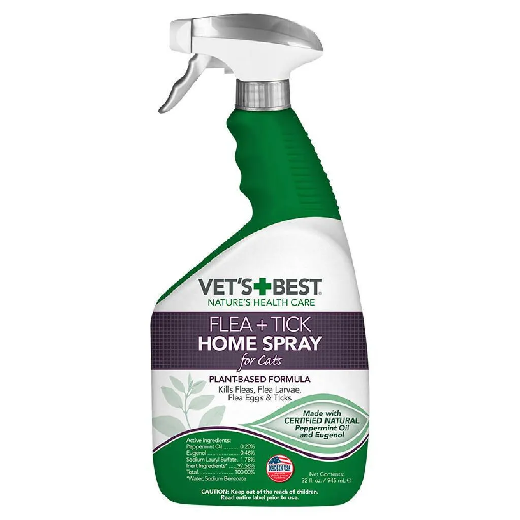 Vet's Best Flea   Tick Home Spray for Cats (32 oz)