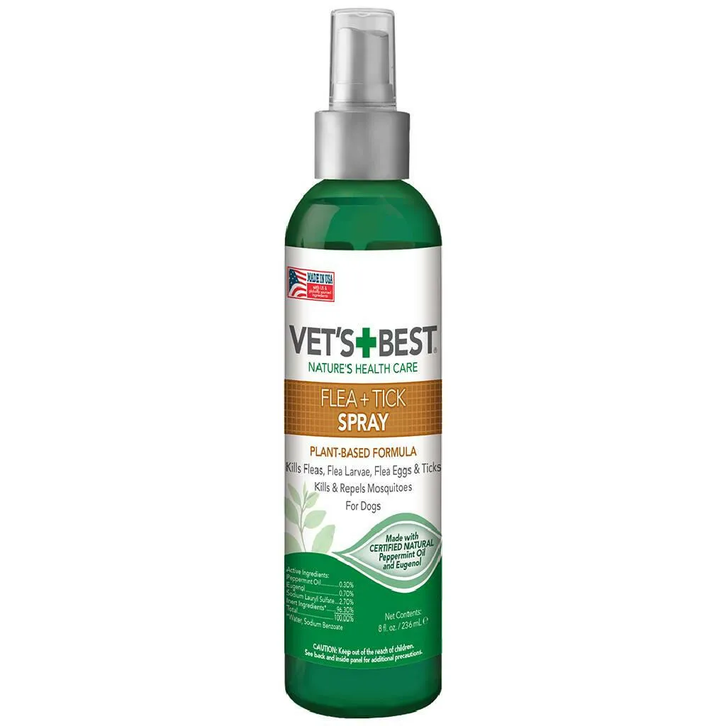 Vet's Best Natural Flea   Tick Spray For Dogs (8 oz)