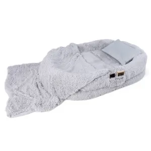 Washable Fluffy X-Large Dog Bed with Soft Blanket and Plump Pillow