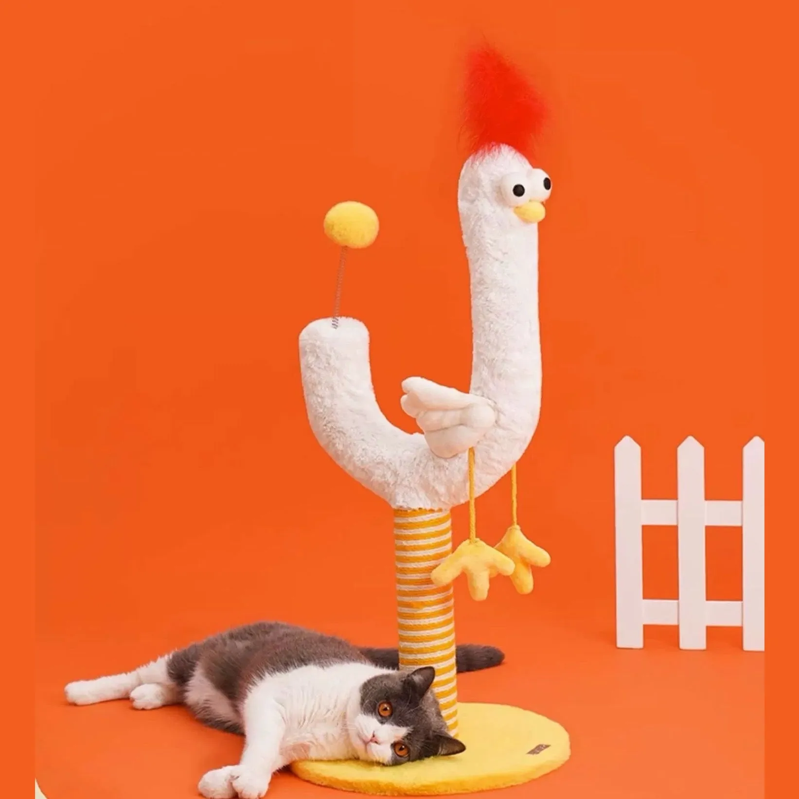 ZEZE Chicken Cat Scratching Post