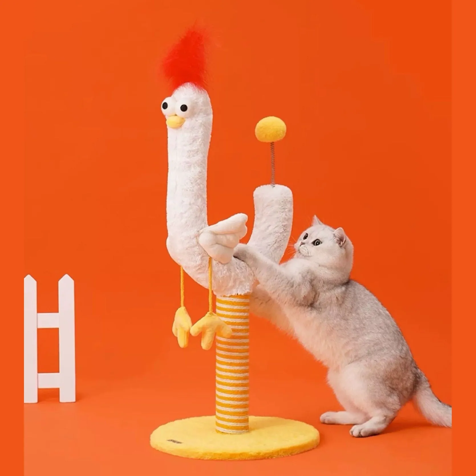 ZEZE Chicken Cat Scratching Post